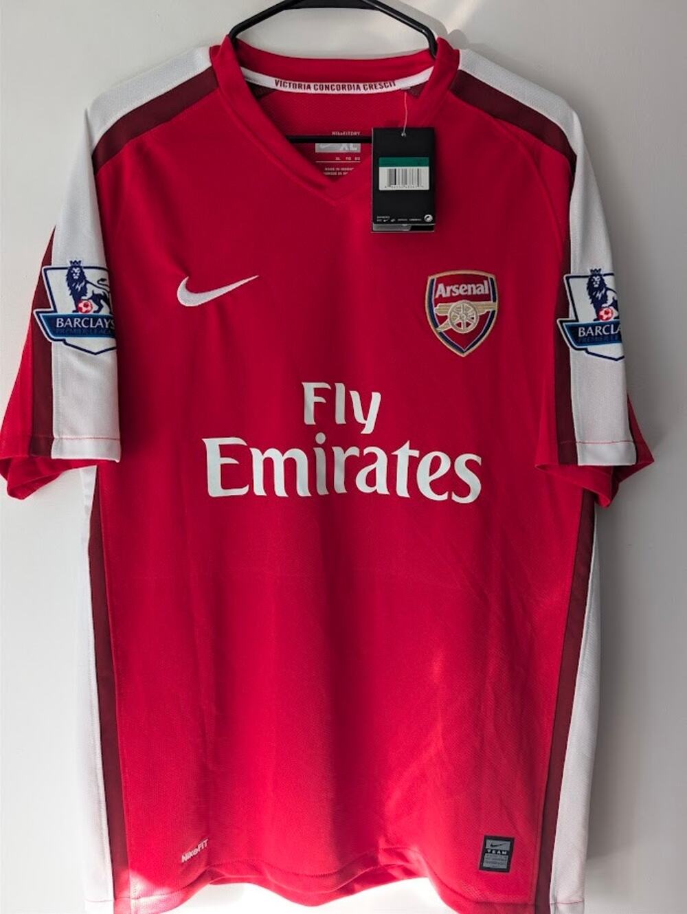 Arsenal 2008-10 Home Jersey Carlos Vela #12 Nike Mens XL NWT Vintage Soccer